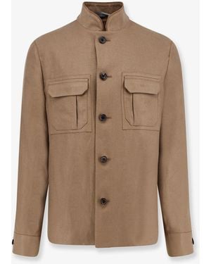 Corneliani Leather Jacket - Natural