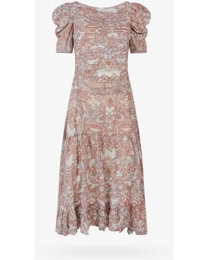 Ulla Johnson Chiffon Dress With Print - Natural