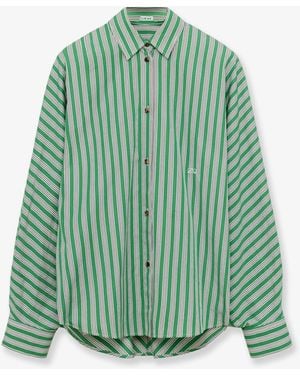 Loewe Striped Cotton Shirt - Green