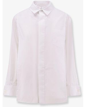 Sacai Poplin Shirt With Front Panel - Pink