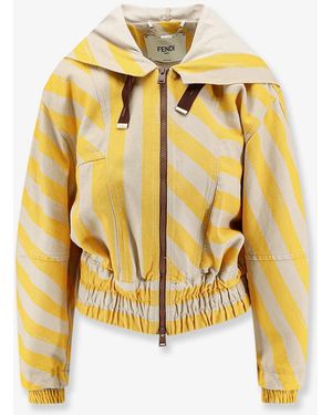 Fendi Cotton And Linen Jacket - Metallic