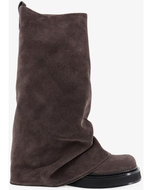 The Attico Robin Suede Boots - Brown
