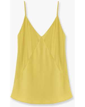 Max Mara Quassia Silk Top - Yellow