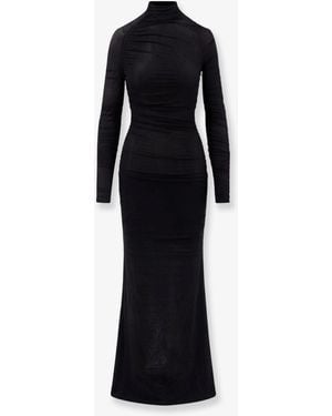 Amazuìn Dakota Sheer Stretch Tulle Maxi Dress - Black