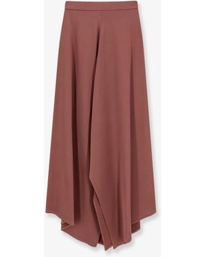 Alysi Satin Skirt - Brown
