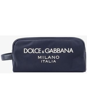 Dolce & Gabbana Nylon Nã£Âcessaire With Frontal Logo - White