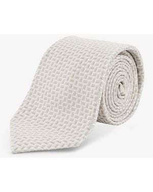 Kiton Silk Tie - White