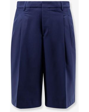 Ami Paris Virgin Wool Shorts - Blue