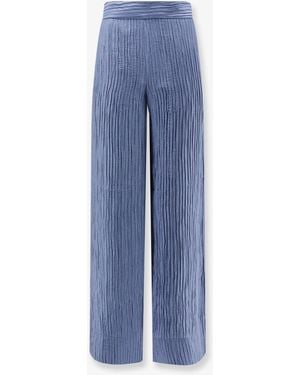 JOSEPH Pantaloni Selene Fluid Crinkle - Blu