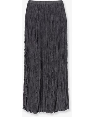 Alysi Wrinkled Viscose Skirt - Gray