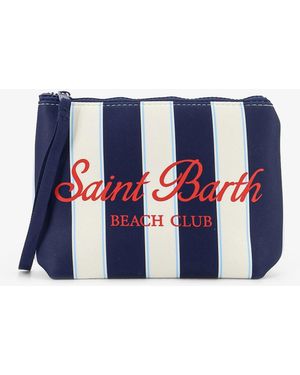 MC2 Saint Barth Aline Scuba Clutch With Striped Pattern - Blue