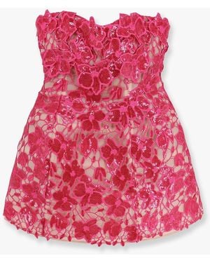 retroféte Alira Laces And Sequins Dress - Pink