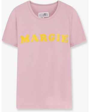 MM6 by Maison Margiela Cotton T-Shirt With Print - Pink