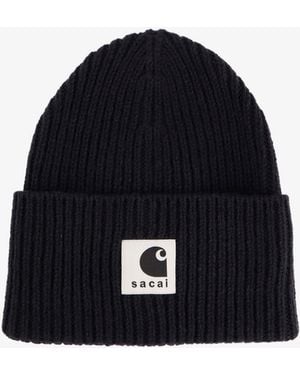 SACAI X CARHARTT WIP Carhartt Wip Wool Blend Knit Beanie Hat - Blue