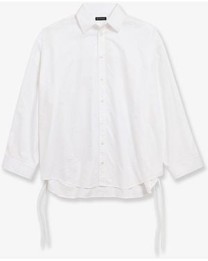Balenciaga Cotton Lace-Up Shirt - White