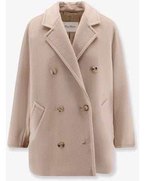Max Mara Rebus Virgin Wool And Cashmere Coat - Natural
