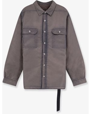 Rick Owens Jumbo Padded Outershirt Jacket/Shirt - Grey