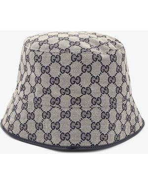 Gucci Fedora Gg Fabric Cloche - Gray