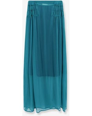 Dries Van Noten Scarlett Silk Skirt - Blue