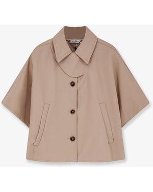 Max Mara Mxapaggio Cotton Cape - Natural