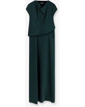 Vince Satin Long Dress - Green