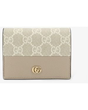 Gucci Portafogli Gg Marmont Bicolore - Bianco