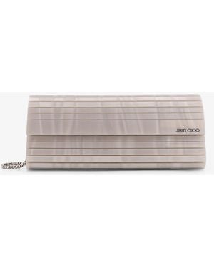 Jimmy Choo Sweetie Mother-Of-Pearl Clutch - Grey