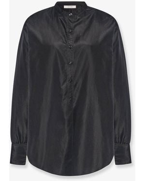 The Row Lula Silk Shirt - Blue