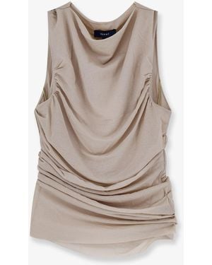 Soeur Irina Extra-Fine Cotton Crêpe Top - Grey