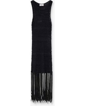 Laneus Viscose And Recycled Polyester Dress - Black