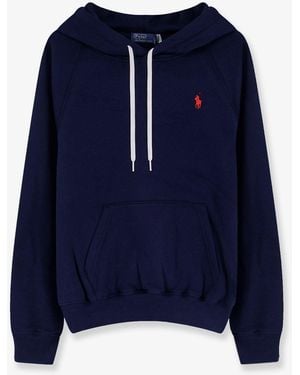 Polo Ralph Lauren Cotton Blend Sweatshirt With Embroidered Logo - Blue