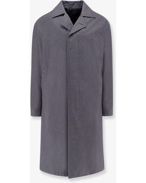 Dior Wool And Silk Coat With Martingale - Grey