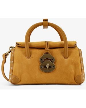 Zanellato Dotta Baby Suede Crossbody Bag - Brown