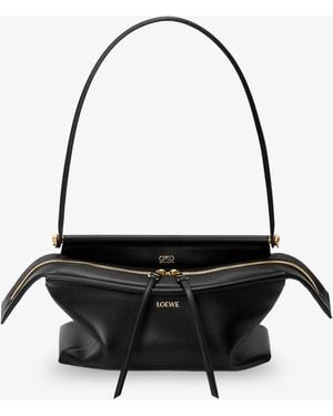 Loewe Whisker Small Leather Handbag - Black
