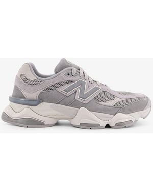 New Balance 9060 Low-Top Mesh And Suede Trainers - White