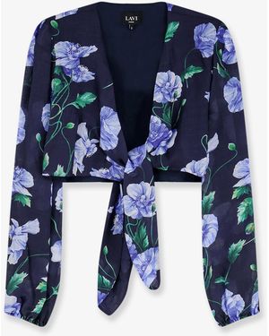 Lavi Cactus Ramie Shirt - Blue