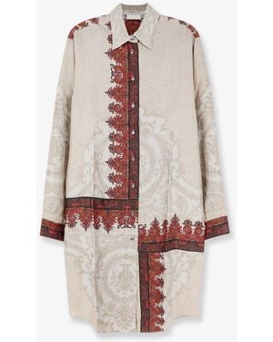 Pierre Louis Mascia Silk Chemisier Dress - Natural