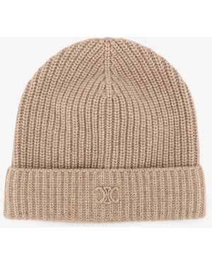 Celine Triomphe Cashmere Hat - Natural