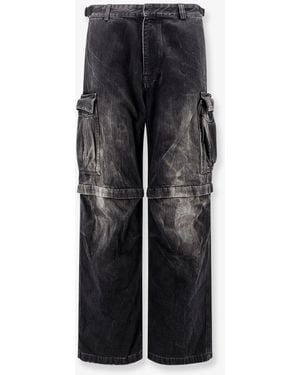 Balenciaga Cargo Denim Trousers - Black