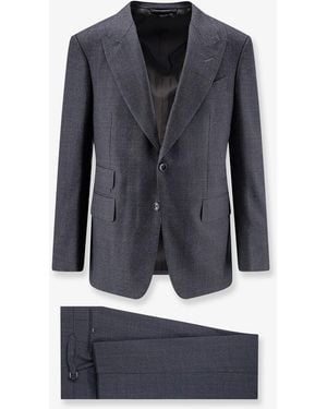 Tom Ford Single-Breasted Wool Suit - Blue