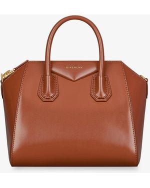Givenchy Antigona Mini Leather Crossbody Bag - Brown