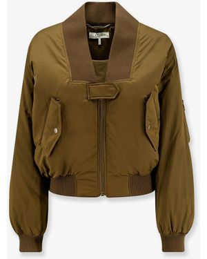 Chloé Nylon Bomber Jacket - Green