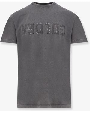 Golden Goose Deluxe Brand Distressed Cotton T-Shirt - Grey