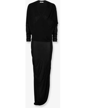 Entire studios Transparent Fabric Robe Dress - Black