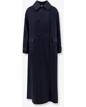 Aspesi Double-Breasted Wool Coat - Blue