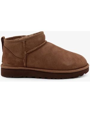 UGG Classic Ultra Mini Suede Ankle Boots - Brown