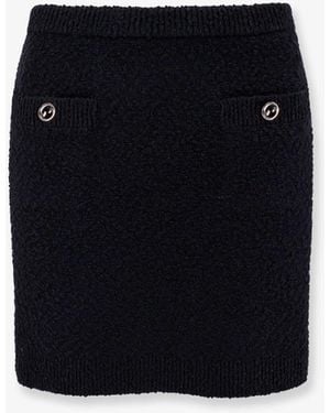 Gucci Dark Viscose And Tweed Blend Skirt in Green | Lyst