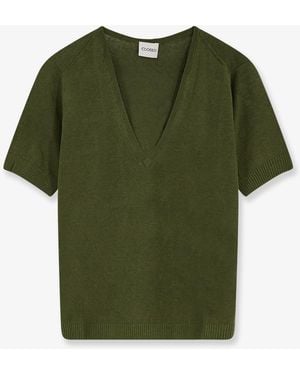 Closed Linen And Cotton Blend Jumper - Green