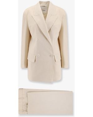 Hevò Rocchetta Linen And Viscose Suit - Natural