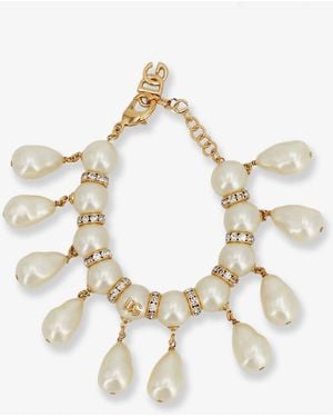 Dolce & Gabbana Everyday Bracelet With Dg Logo Pendant - White